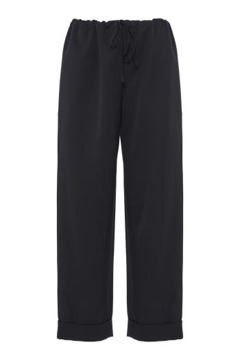 Delano wool relaxed pants in black 