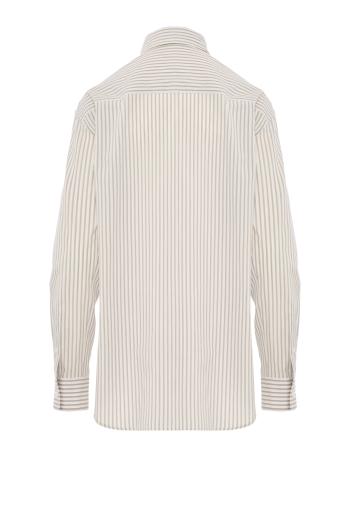 Gavina striped cotton shirt in beige 