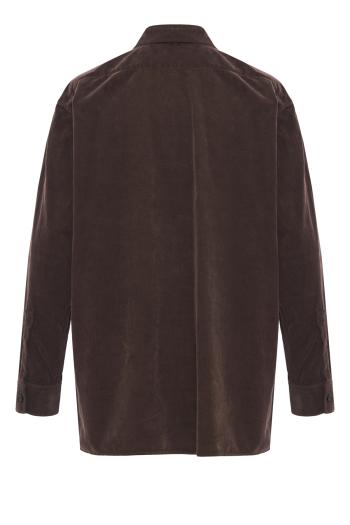 Nesson cotton-corduroy shirt in coffee