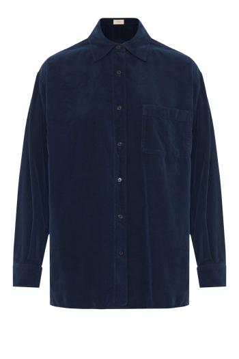 Nesson cotton-corduroy shirt in dark blue 