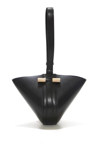 Portofino Dia leather clutch in black 