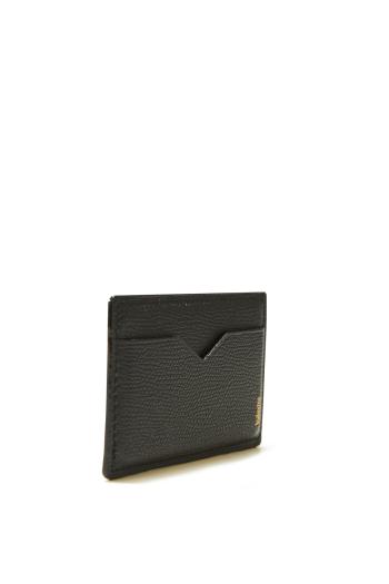 Magnetic Leather card Case iPhone in crimson in black