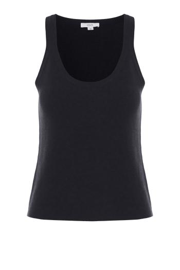 Jersey tank top in black