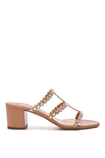 Tequila 50 embellished leather sandals in powder pink 