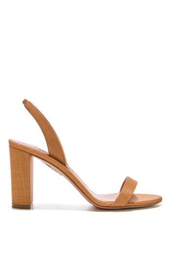 So Nude 85 textile sandals in cognac 