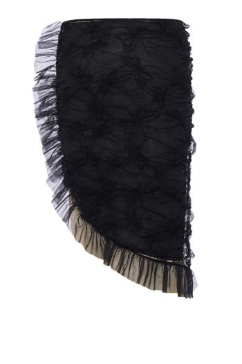 ΦΟΥΣΤΑ NET EMBROIDERED RUFFLE