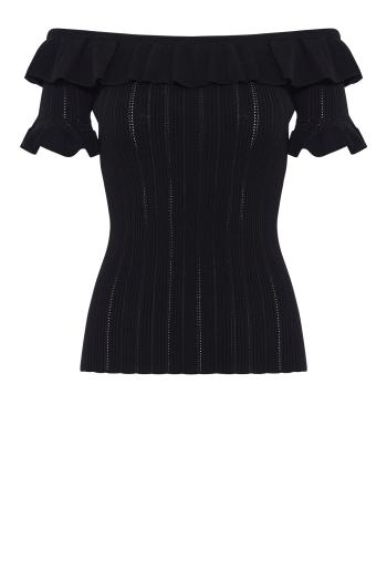 TOP OFF SHOULDER KNITED SHIFFER