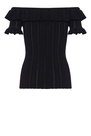 TOP OFF SHOULDER KNITED SHIFFER