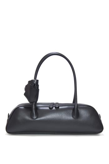 Brigitte trapeze leather bag in black 