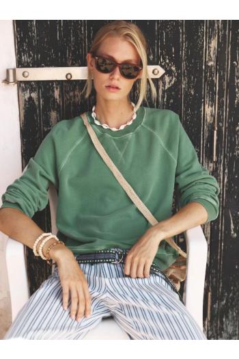 Marathon cotton sweatshirt in aloe