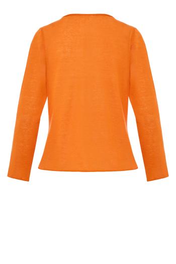 Linen, cashmere and silk sweater in OJ
