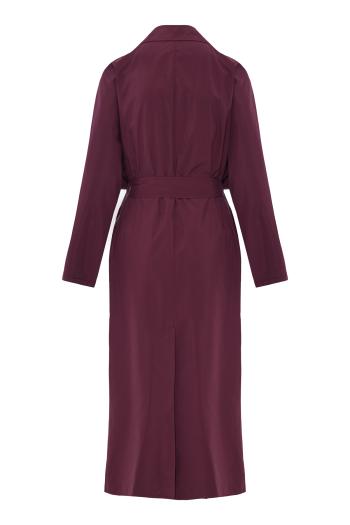 Oversized voile trench coat in iris 