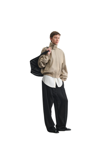 Harrington cotton jacket in desert 