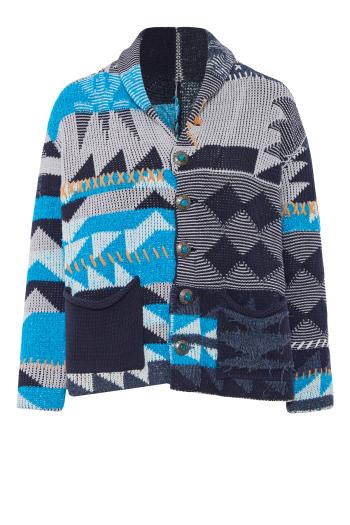 Hoppy Navajo Cotton Cardigan in sky 