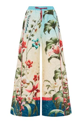 Apate 894 printed cotton pajama pants in wild flower