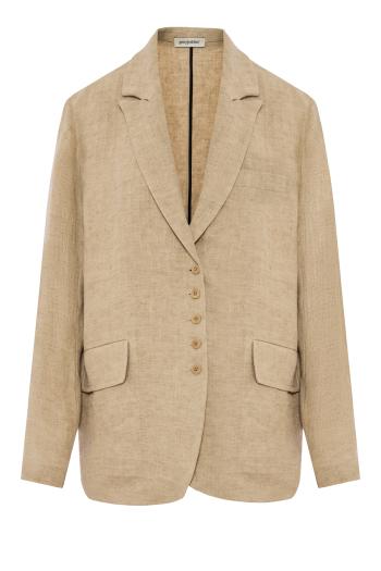 Linen blazer in cord 