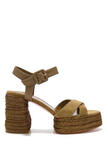 Carakala 85 suede sandals in bronzo 