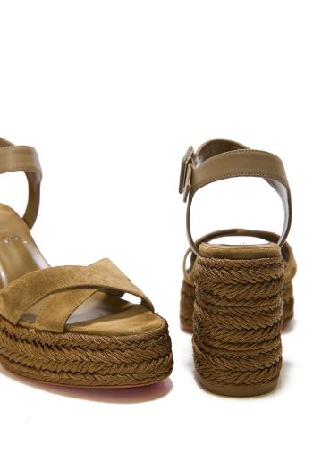 Carakala 85 suede sandals in bronzo 