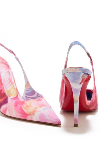 Miss Z 100 textile slingback pumps in multicolor 