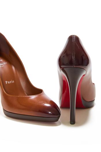 Fannylove 100 leather pumps in carmine 