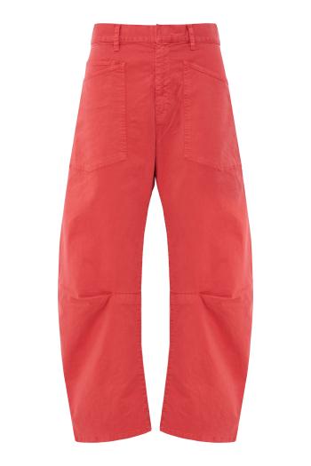 Shon vintage washed pants in red 