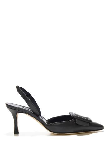 Maysli Gala leather 70 slingback pumps in black