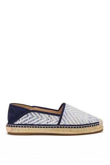 Espadra woven and suede espadrilles in navy 