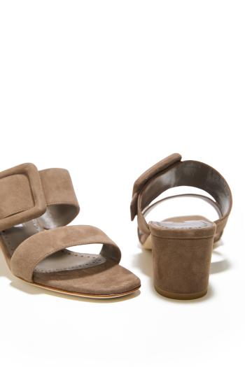 Newton 50 suede sandals in griege 