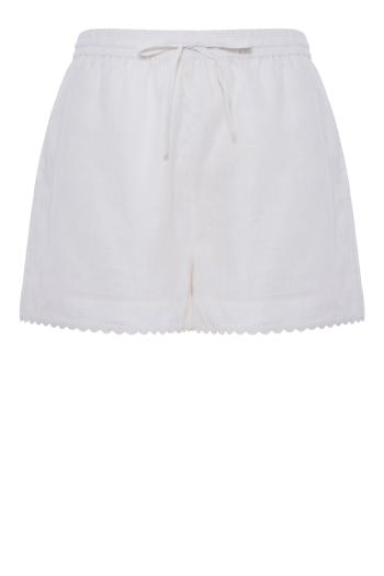 Rika embroidered linen shorts in ivory 