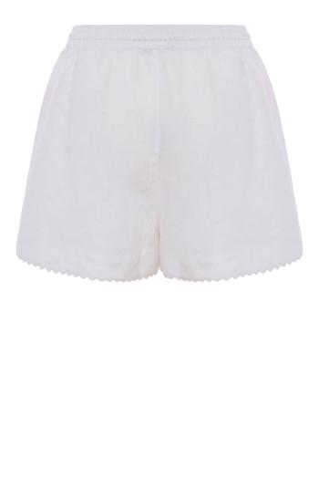 Rika embroidered linen shorts in ivory 