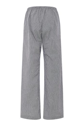 Checked cotton-blend pants in gray