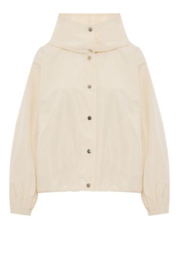 Silk-blend jacket in cream 
