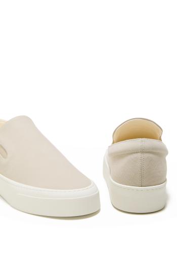 Suede slip on sneakers in latte 