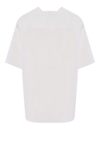 Hamza oversized cotton top in white 