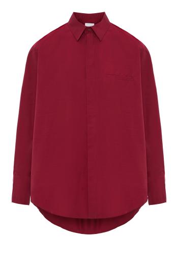 Balloon cotton-blend shirt in cherry 