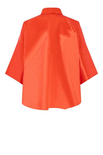 Bowling satin blouse in orange 