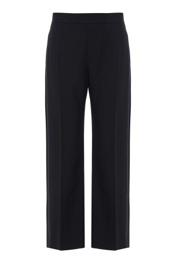 Sheer Panel Trouser wool pants in black 
