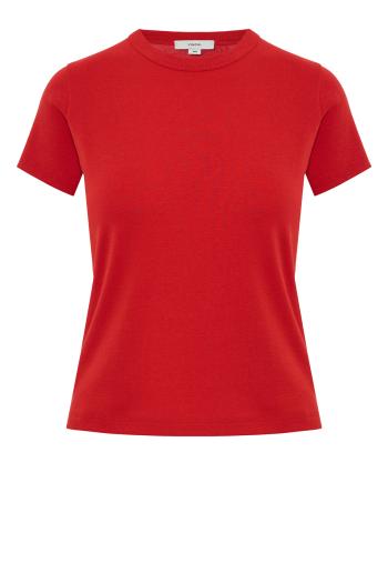 Pima Cotton-Blend '90s Shrunken T-Shirt in red 