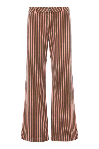 Serra striped cotton-blend pants in canyon 