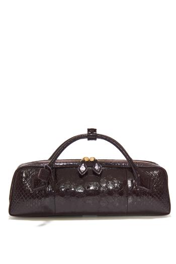 Le Teckel python clutch in bordeaux 