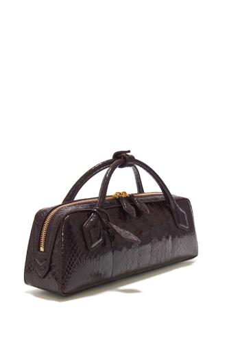 Le Teckel python clutch in bordeaux 