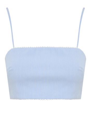 Carrie smocked top in blue 