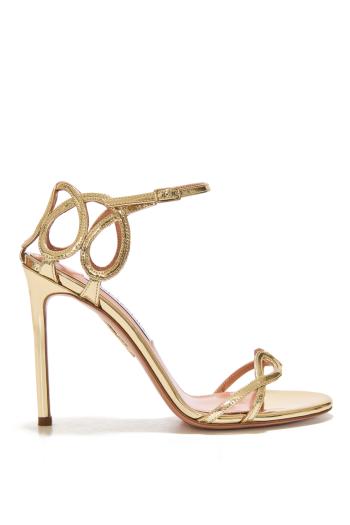 Hula 105 metallic leather sandals in gold