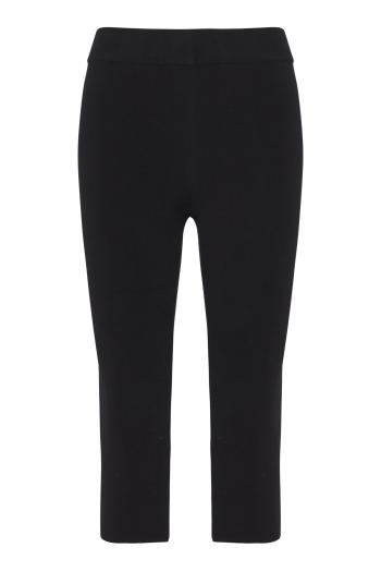Capri knitted cropped pants in black