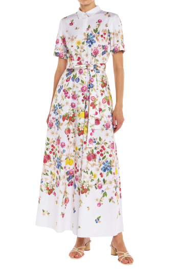 Como printed cotton poplin maxi dress in fruttatova