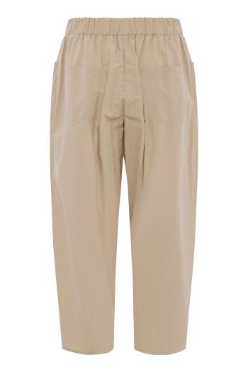 Cotton-poplin pants in sand 