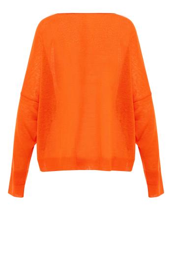 Linen, cashmere and silk sweater in OJ