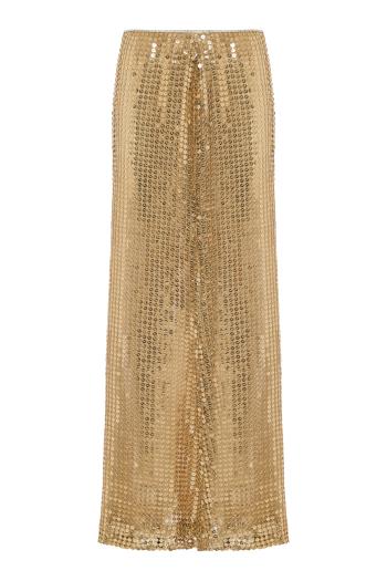 Gold Sequined long skirt in gold 