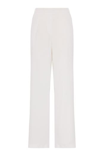Ela crepe pants in white 