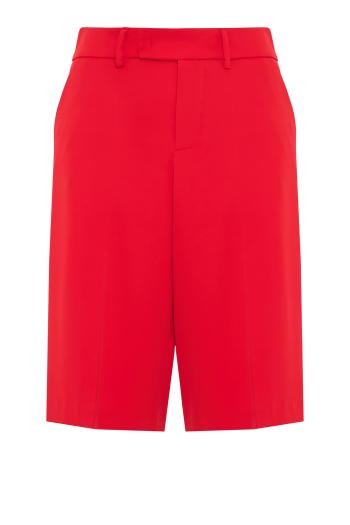 Bermuda crepe shorts in rosso